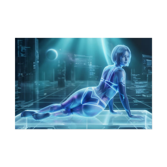 Cortana Poster – Halo Wall Art Print, Sci Fi Decor