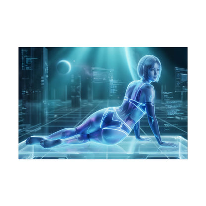 Cortana Poster – Halo Wall Art Print, Sci Fi Decor