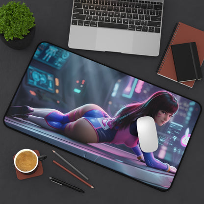 D.Va Mouse Pad – Overwatch Gaming Mouse Pad, Stylish Gamer Desk Decor featuring vibrant D.Va artwork on premium stitched gaming mouse pad