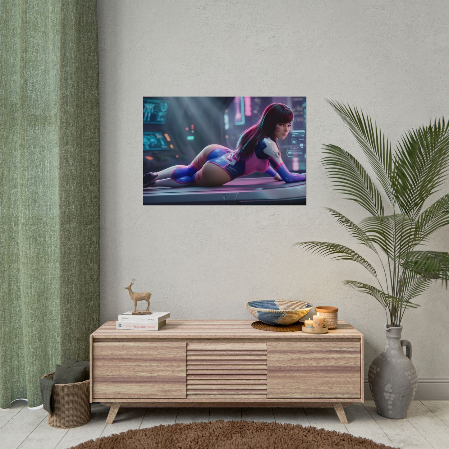 D.Va Poster – Overwatch Wandkunstdruck, Gamer Deko