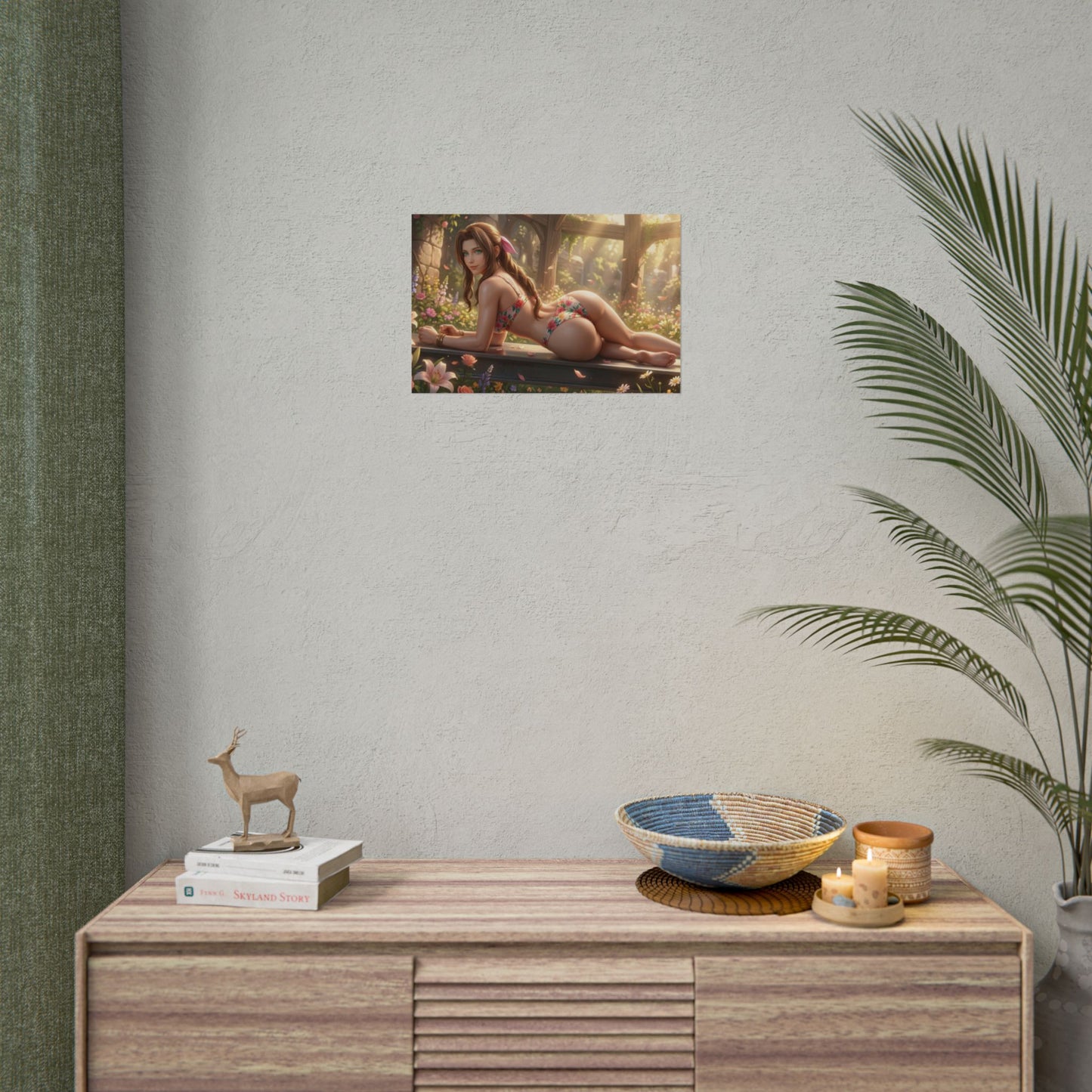 Aerith Poster, Final Fantasy Art Print, Fantasy Game Wall Art