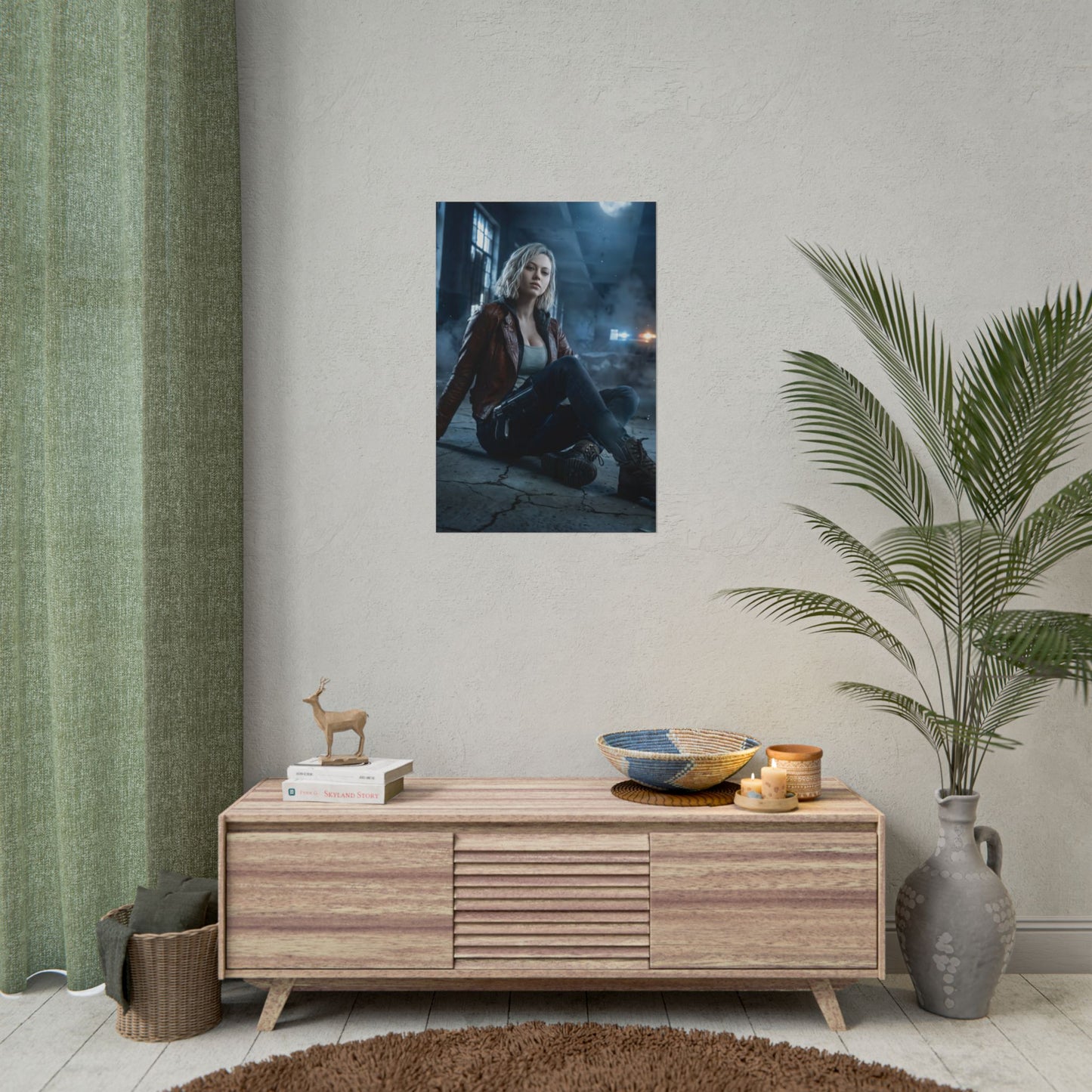 Grace Ashcroft Poster, Resident Evil Requiem Art Print, Horror Game Decor - cinematic character art print on modern dark-themed wall