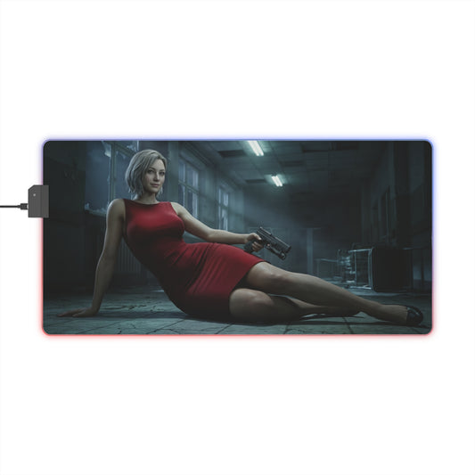 Grace Ashcroft Mouse Pad Resident Evil Gaming Desk Mat RGB Gamer Gift – premium RGB desk mat with Grace Ashcroft artwork, smooth cloth surface and non-slip base