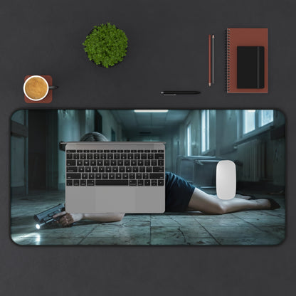 Grace Ashcroft Mouse Pad, Resident Evil Desk Mat, Gift for Gamer - dramatic survival-horror desk mat with protagonist, rich shadows and detailed print