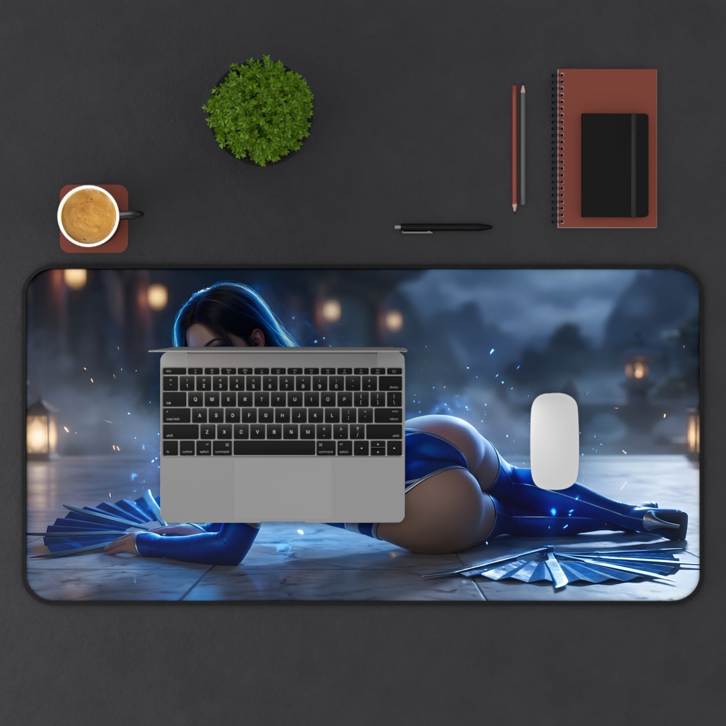 Jade Mouse Pad – Mortal Kombat Gaming Mouse Pad, Stylish Gamer Desk Decor with fighter artwork on gaming desk