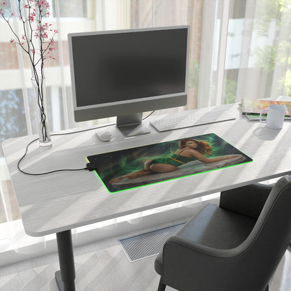 X-Men Mouse Pad – Jean Grey LED RGB Desk Mat, Gamer Room Decor, Gift for Marvel Fan showcasing Jean Grey on RGB desk mat