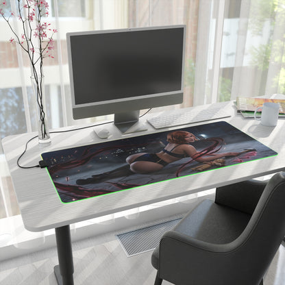Jujutsu Kaisen Mouse Pad, Nobara Kugisaki LED RGB Desk Mat, Gift for Gamer, Anime Room Decor – Nobara hammer art on large RGB gaming desk mat