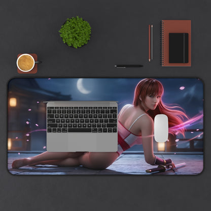 Kasumi Mouse Pad – Fighting Game Gaming Mouse Pad, Stylish Gamer Desk Decor featuring dynamic Kasumi artwork on a premium large gaming desk mat
