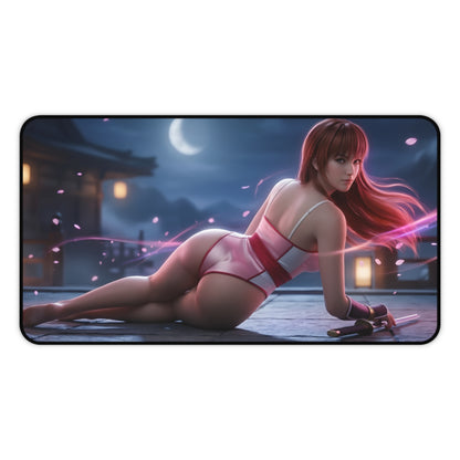 Kasumi Mouse Pad – Fighting Game Gaming Mouse Pad, Stylish Gamer Desk Decor featuring Kasumi character artwork on premium gaming desk mat
