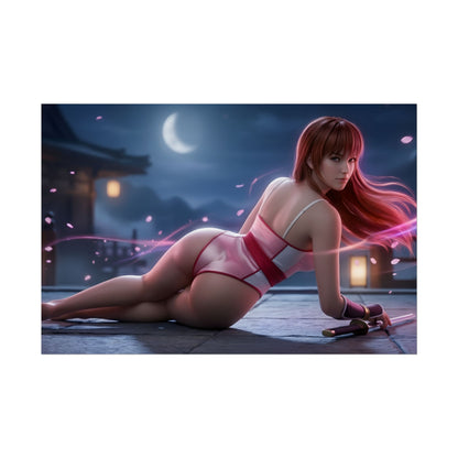 Kasumi Poster – Dead or Alive Wall Art Print, Fighting Game Decor