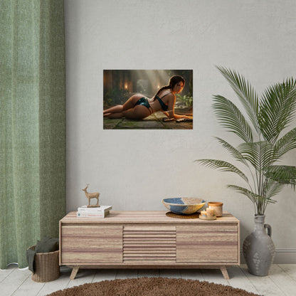 Lara Croft Poster – Tomb Raider Wall Art Print, Action Decor
