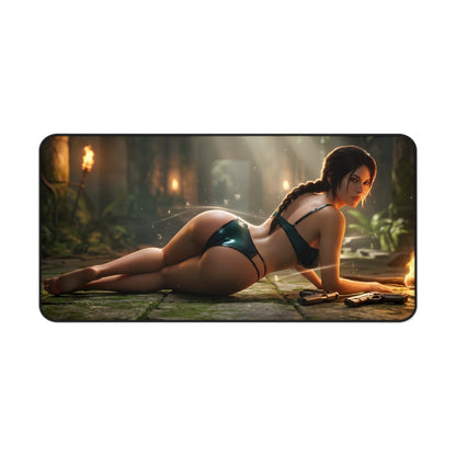 Lara Croft Mouse Pad – Adventure Game Gaming Mouse Pad, Stylish Gamer Desk Decor featuring Lara Croft artwork on a premium gaming mouse pad