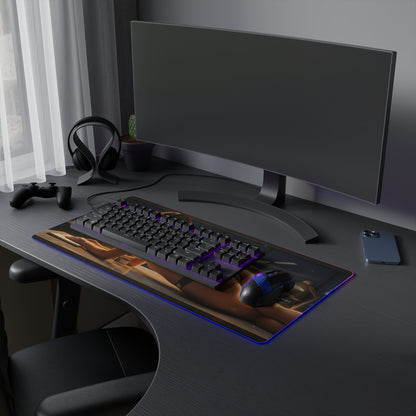 DC Mouse Pad – Lois Lane LED RGB Desk Mat, Superhero Gamer Room Decor, Gift for Comic Fan on gaming desk with LED RGB glow and ultra-smooth surface