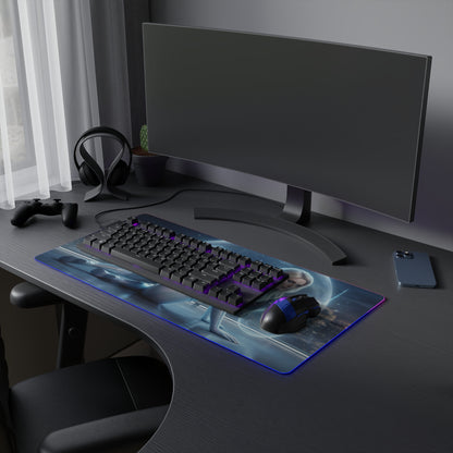 Marvel Mouse Pad, Invisible Woman Illuminated LED Desk Mat, Gift for Gamer — LED illuminated desk mat with Invisible Woman artwork and precision cloth surface