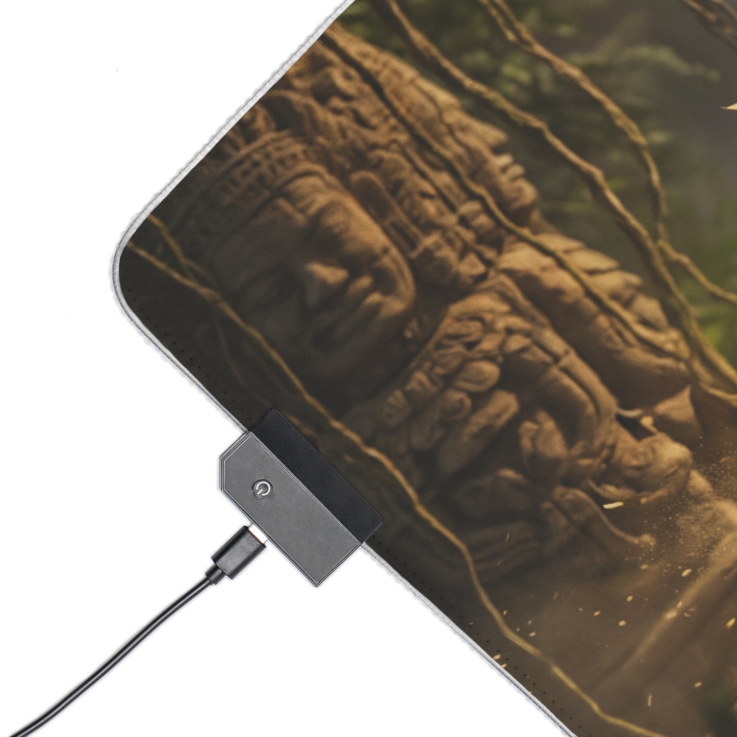 Marvel Mouse Pad, Shanna LED RGB Desk Mat, Gift for Gamer, Jungle Hero Room Decor featuring Shanna jungle statue artwork with USB LED controller