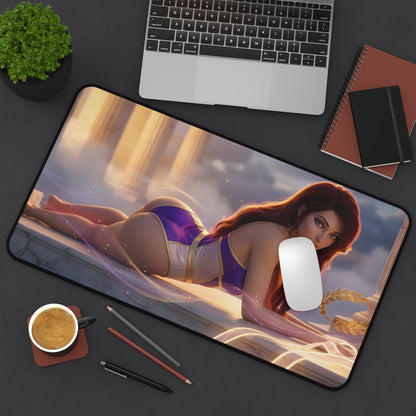 Megara Mouse Pad – Mythology Gaming Mouse Pad, Stylish Gamer Desk Decor premium gaming mouse pad with Megara character artwork on stylish desk