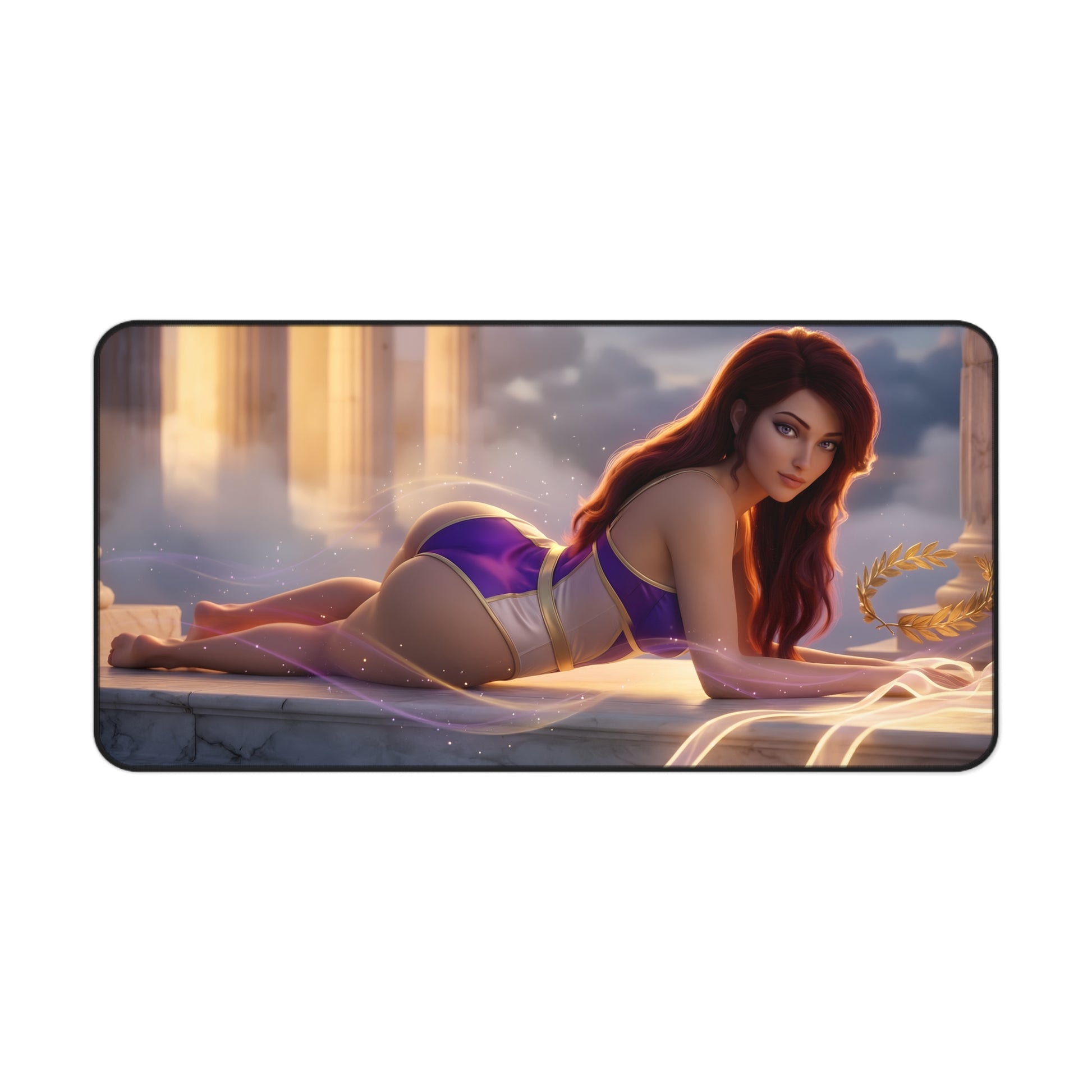 Megara Mouse Pad – Mythology Gaming Mouse Pad, Stylish Gamer Desk Decor featuring reclining mythological character artwork on premium stitched gaming mat
