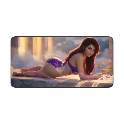 Megara Mouse Pad – Mythology Gaming Mouse Pad, Stylish Gamer Desk Decor featuring reclining mythological character artwork on premium stitched gaming mat