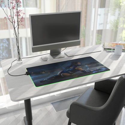 Mortal Kombat Mouse Pad – Kitana RGB Illuminated Desk Mat, Gamer Room Decor, Gift for Gamer showcasing Kitana on RGB illuminated desk mat