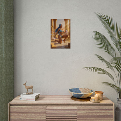 Nefertari Vivi Poster / Nefertari Vivi Wall Art / Nefertari Vivi Art Print / One Piece Poster — elegant princess in sunlit palace, flowing fabrics