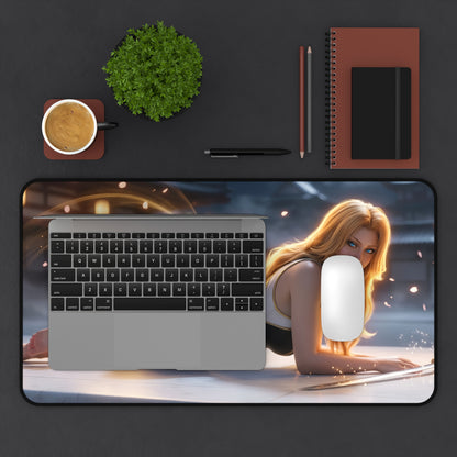 Rangiku Matsumoto Mouse Pad – Anime Gaming Mouse Pad, Stylish Gamer Desk Decor featuring anime character desk mat with laptop and mouse