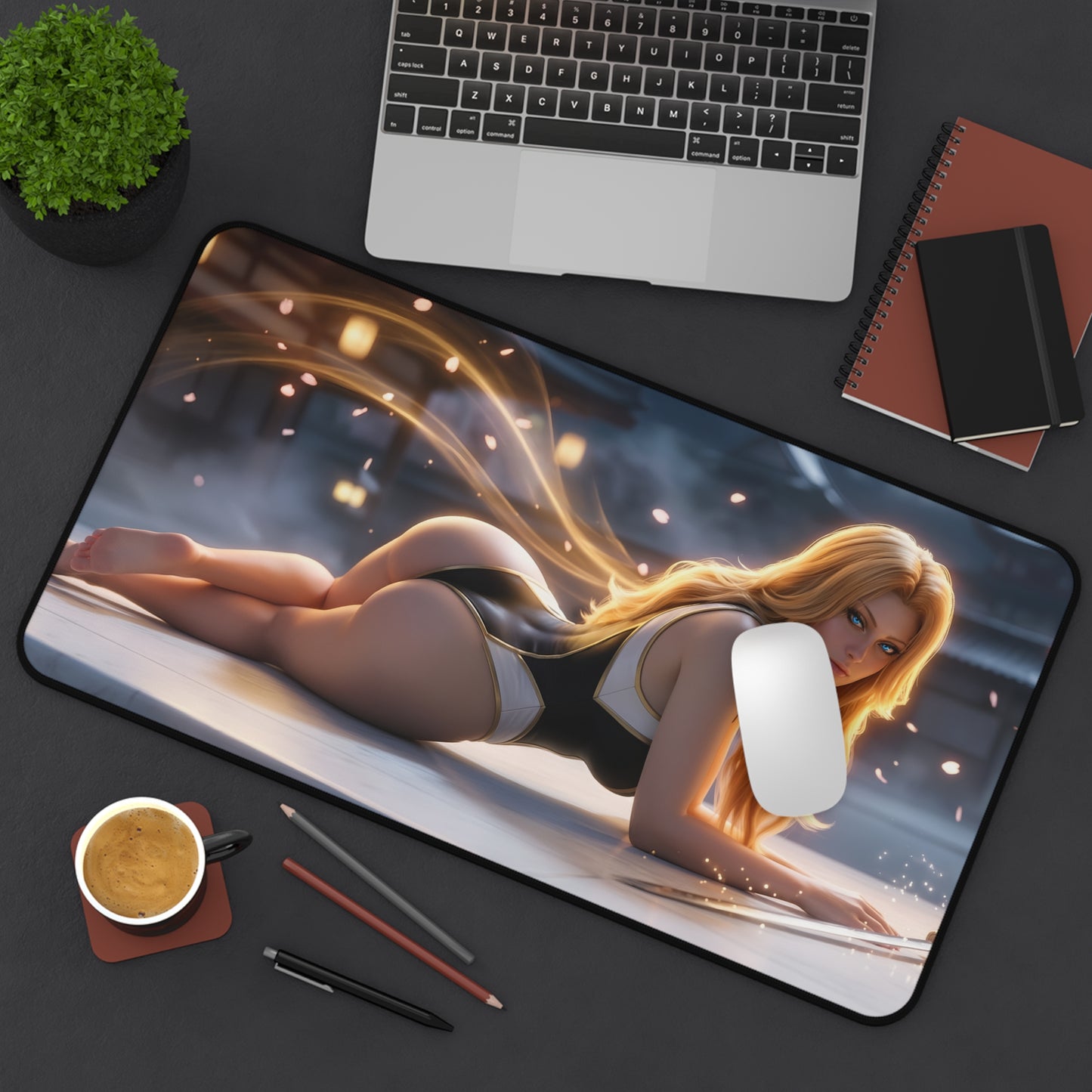 Rangiku Matsumoto Mouse Pad – Anime Gaming Mouse Pad, Stylish Gamer Desk Decor featuring anime artwork on a large gaming desk mat