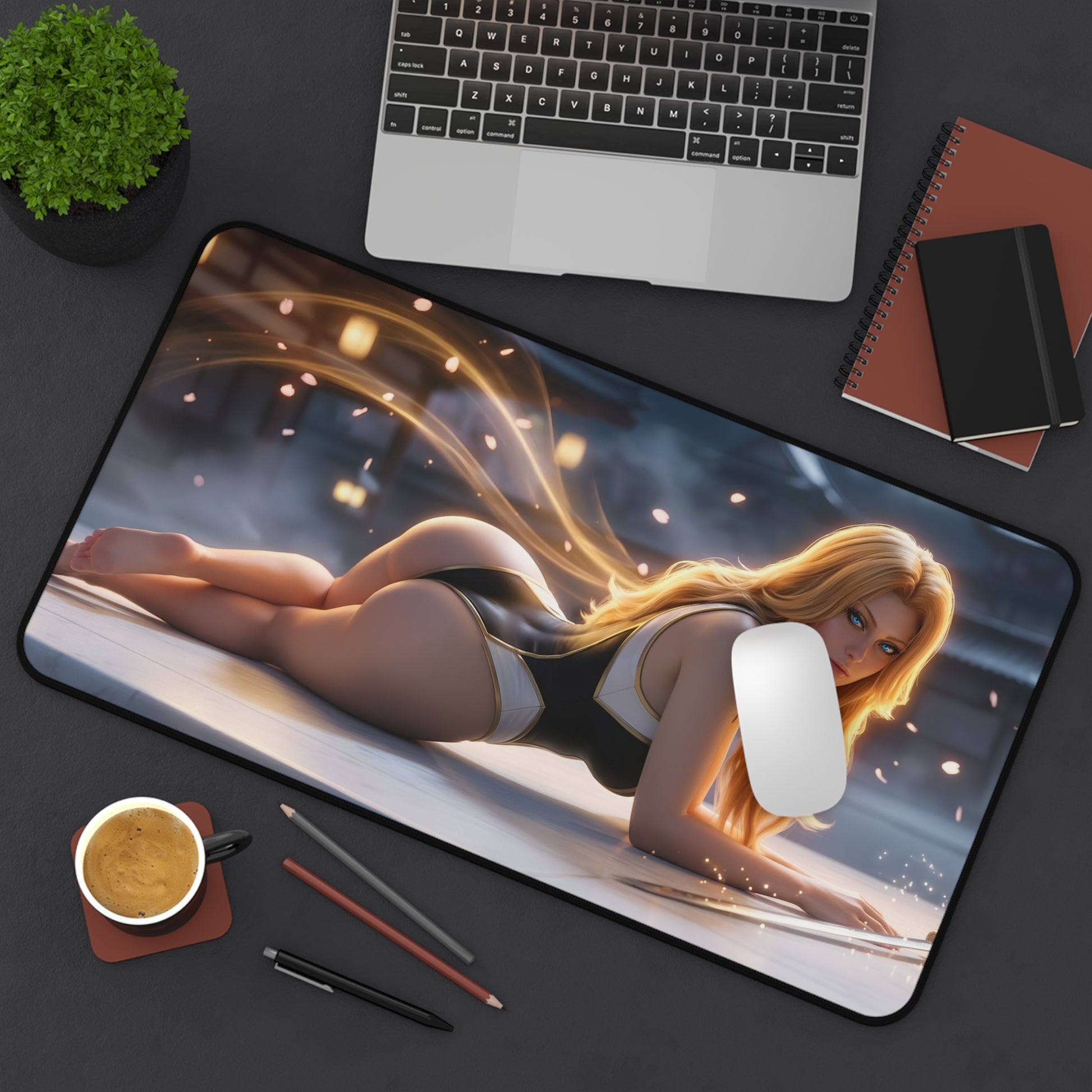 Rangiku Matsumoto Mouse Pad – Anime Gaming Mouse Pad, Stylish Gamer Desk Decor featuring anime artwork on a large gaming desk mat