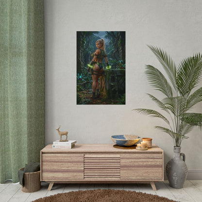 Sonya Blade Poster / Sonya Blade Wall Art / Sonya Blade Art Print / Mortal Kombat Poster — tactical Sonya Blade in combat-ready pose for gamer wall art