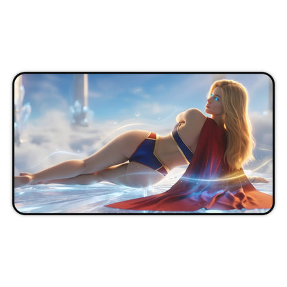 Supergirl Mouse Pad – DC Comics Gaming Mouse Pad, Stylish Gamer Desk Decor featuring reclining Supergirl artwork on a premium gaming mouse pad