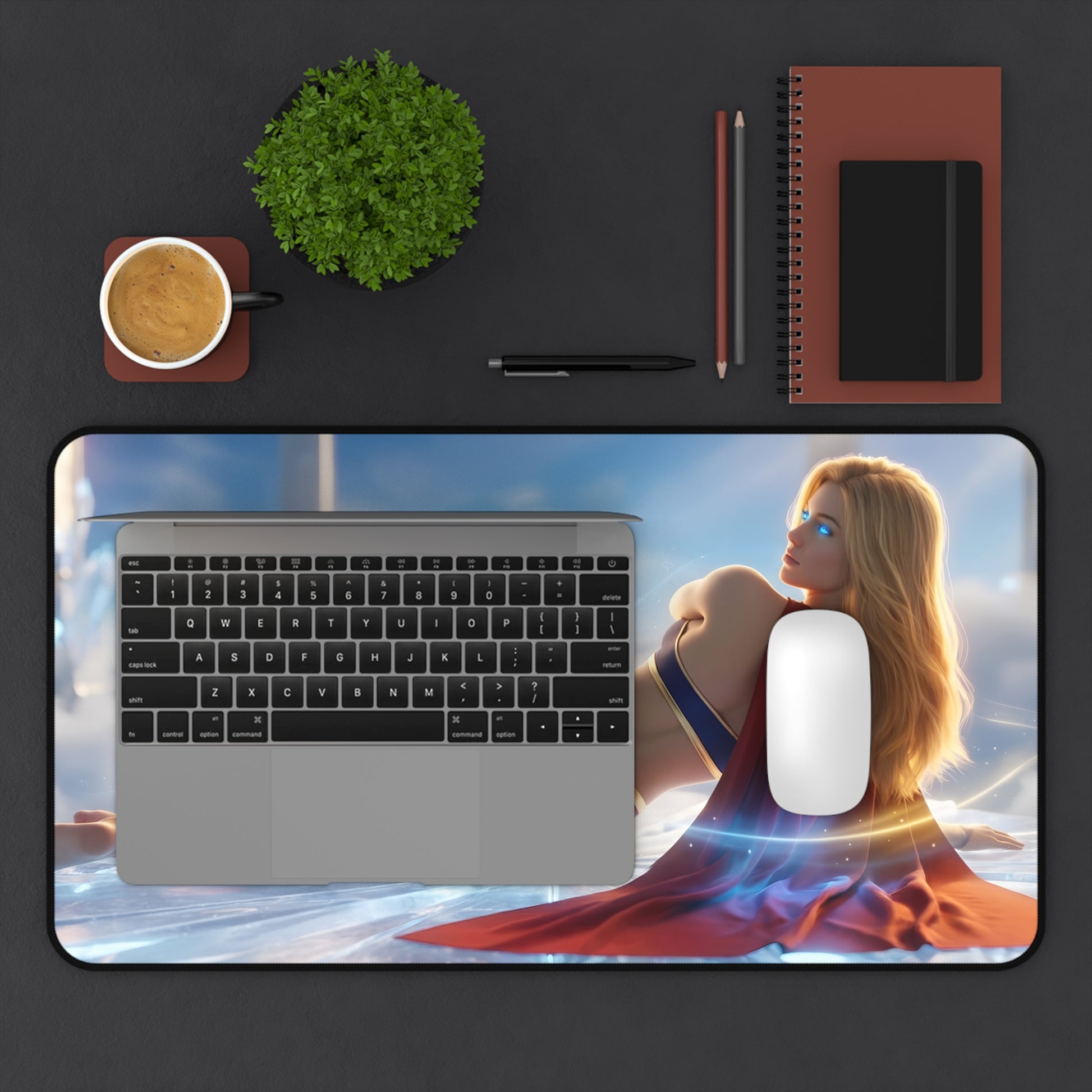 Supergirl Mouse Pad – DC Comics Gaming Mouse Pad, Stylish Gamer Desk Decor — premium gaming pad with Supergirl artwork on modern desk