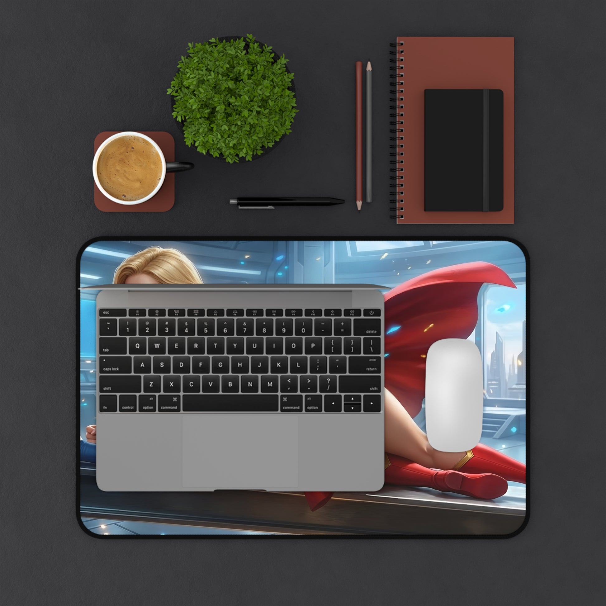 Supergirl Mouse Pad – Superhero Gaming Mouse Pad, Stylish Gamer Desk Decor with vibrant hero artwork on gaming desk