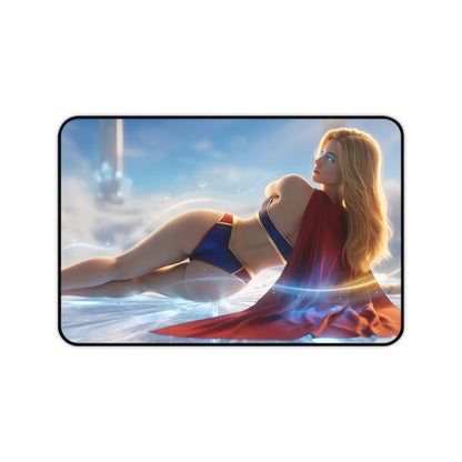 Supergirl Mouse Pad – DC Comics Gaming Mouse Pad, Stylish Gamer Desk Decor, reclining Supergirl art on premium gaming pad