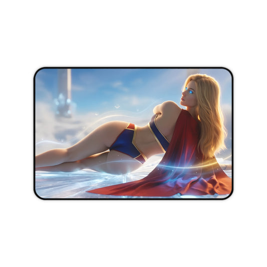 Supergirl Mouse Pad – DC Comics Gaming Mouse Pad, Stylish Gamer Desk Decor, reclining Supergirl art on premium gaming pad