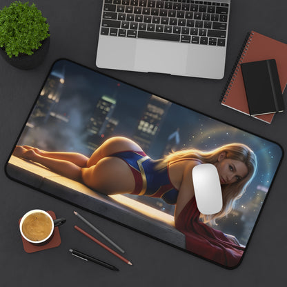 Supergirl Mouse Pad – DC Heroine Gaming Mouse Pad, Stylish Gamer Desk Decor featuring premium stitched large gaming mouse pad with bold character art