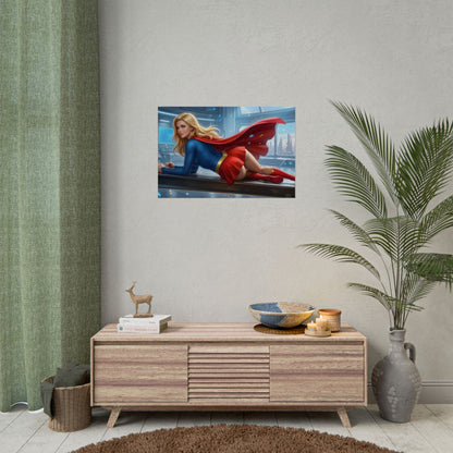 Supergirl Poster – DC Wall Art Print, Comic Decor