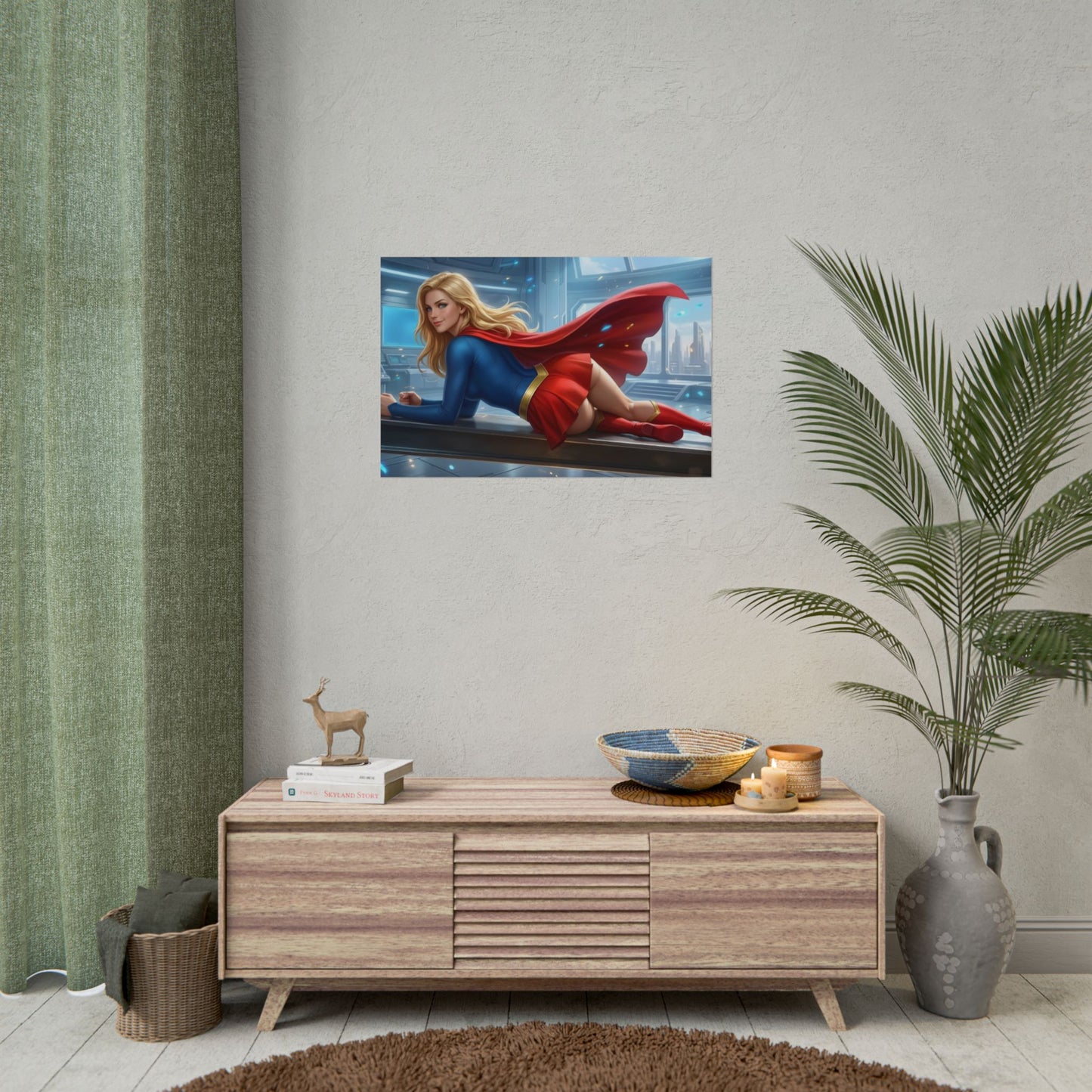 Supergirl Poster – DC Wall Art Print, Comic Decor