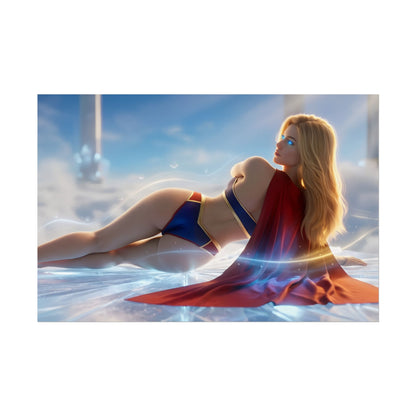 Supergirl Poster – DC Wall Art Print, Superhero Decor