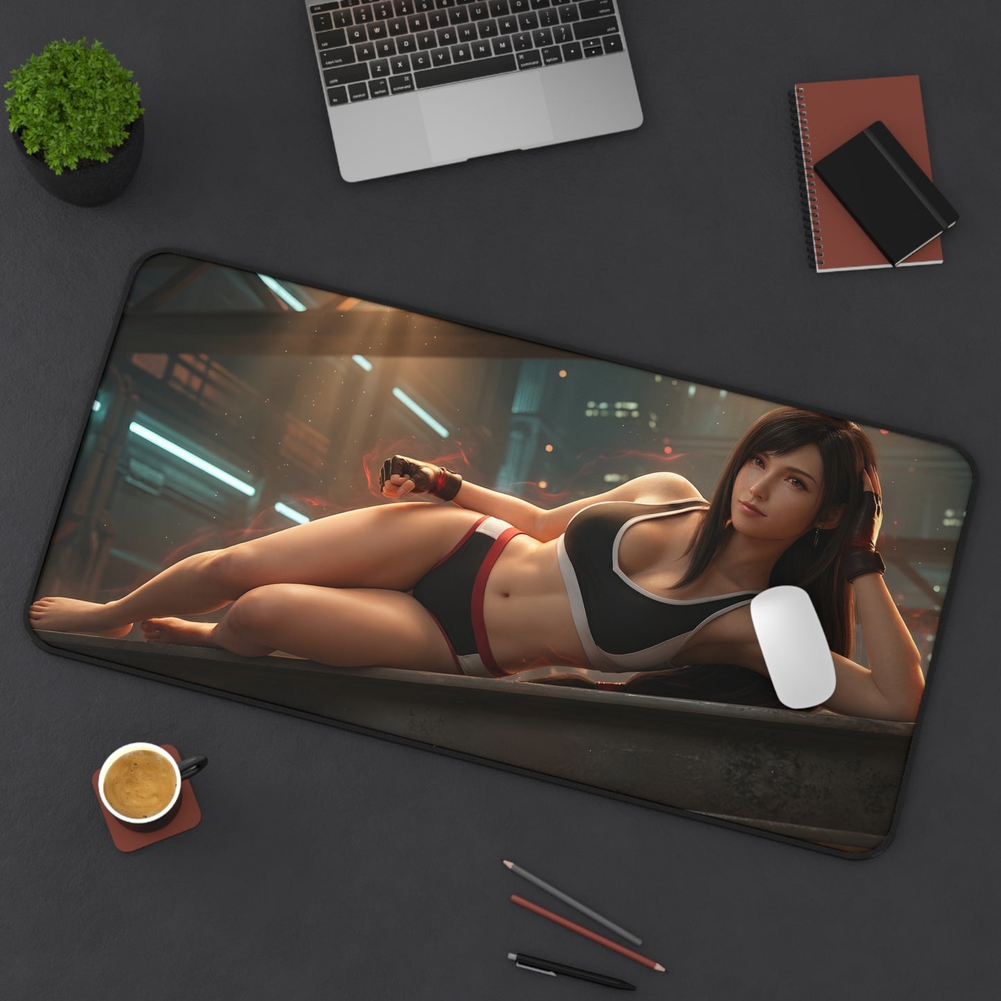 Tifa Lockhart Mouse Pad – Combat Game Gaming Mouse Pad, Stylish Gamer Desk Decor - premium combat artwork mouse pad for gaming desks