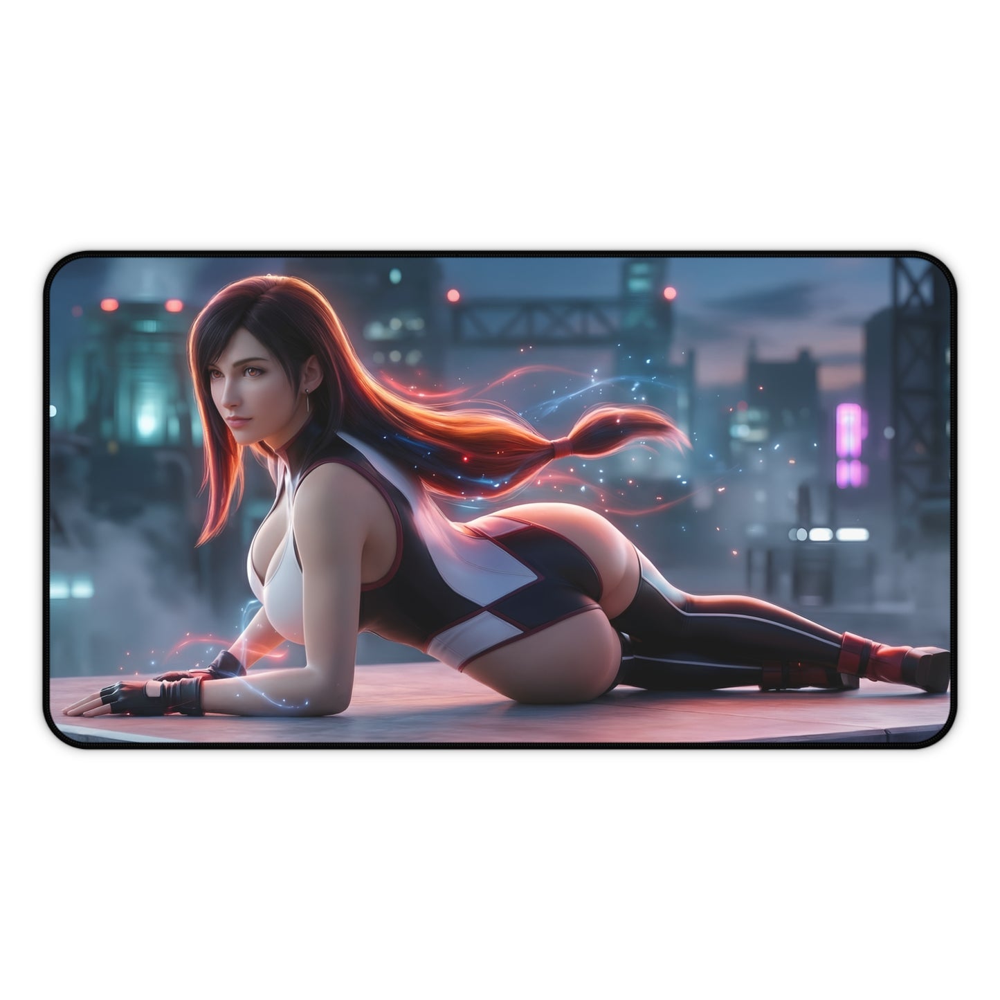 Tifa Lockhart Mouse Pad – Final Fantasy Gaming Mouse Pad, Stylish Gamer Desk Decor showing vibrant character art on premium gaming mouse pad