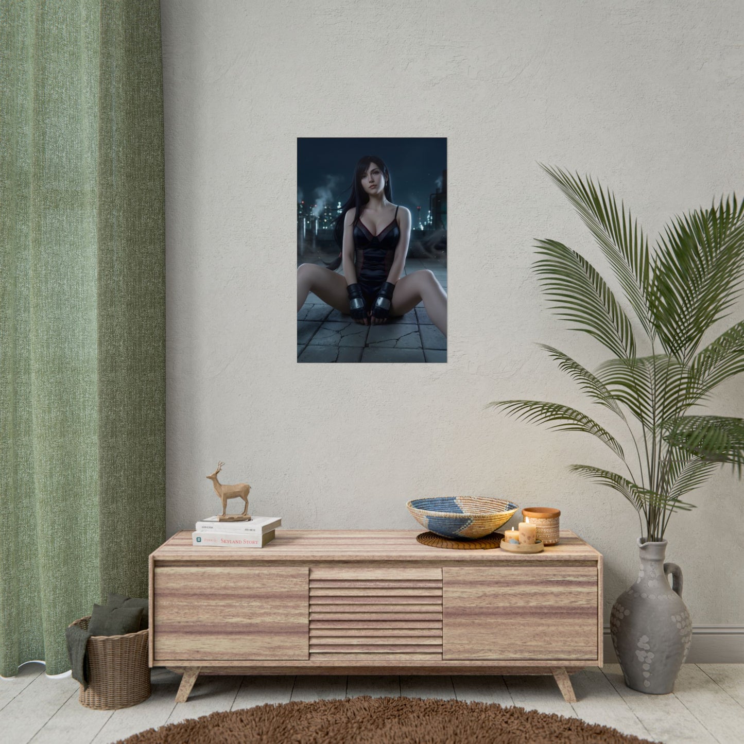 Tifa Lockhart Poster / Tifa Lockhart Wall Art / Tifa Lockhart Art Print / Final Fantasy VII Poster showcasing Tifa in a calm, striking cinematic pose