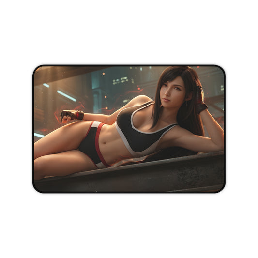 Tifa Lockhart Mouse Pad – Combat Game Gaming Mouse Pad, Stylish Gamer Desk Decor showcasing combat-inspired artwork and smooth tracking for gamers
