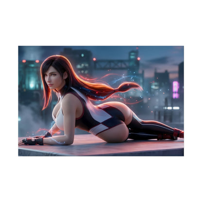 Tifa Lockhart Poster – Final Fantasy Wall Art Print, Gamer Decor