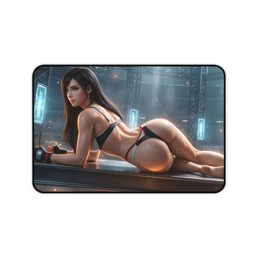 Tifa Lockhart Mouse Pad – RPG Game Gaming Mouse Pad, Stylish Gamer Desk Decor featuring Tifa character artwork on premium non-slip gaming mouse pad