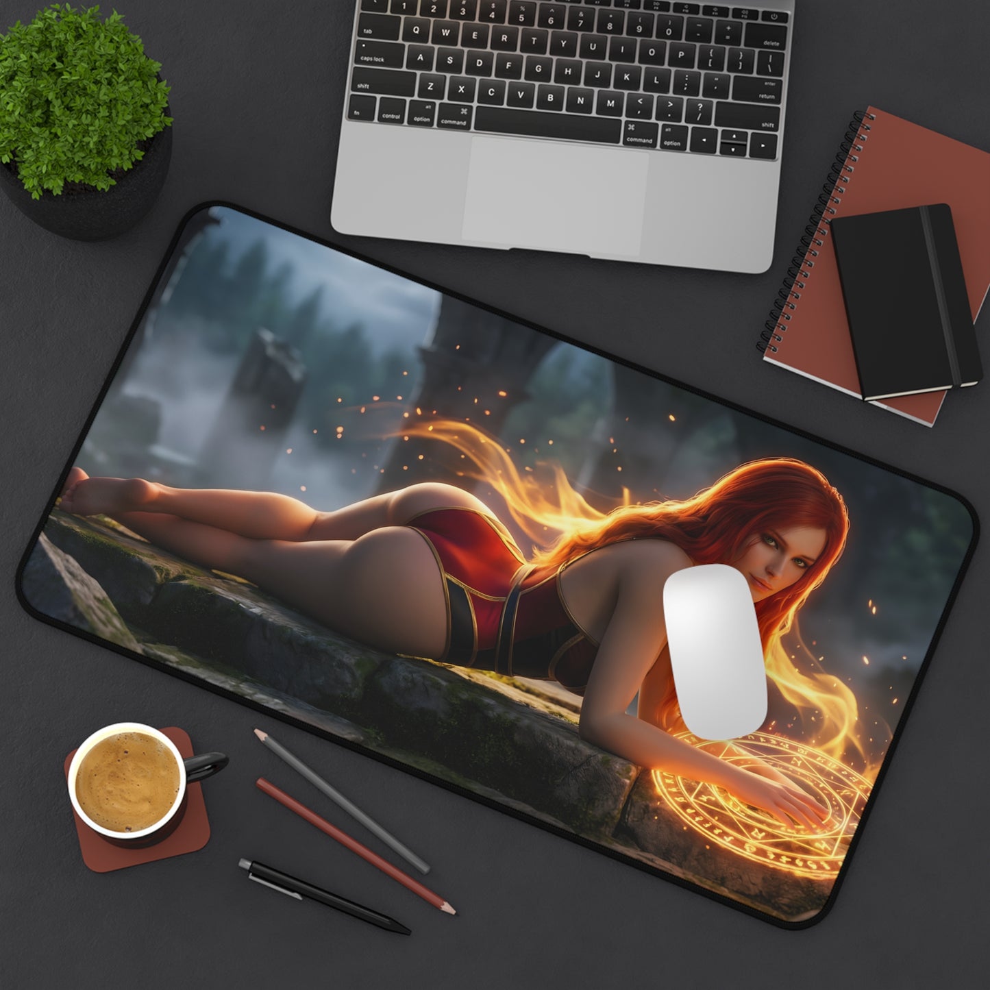 Triss Merigold Mouse Pad – Fantasy Game Gaming Mouse Pad, Stylish Gamer Desk Decor featuring fantasy artwork, smooth tracking, and durable stitched edges