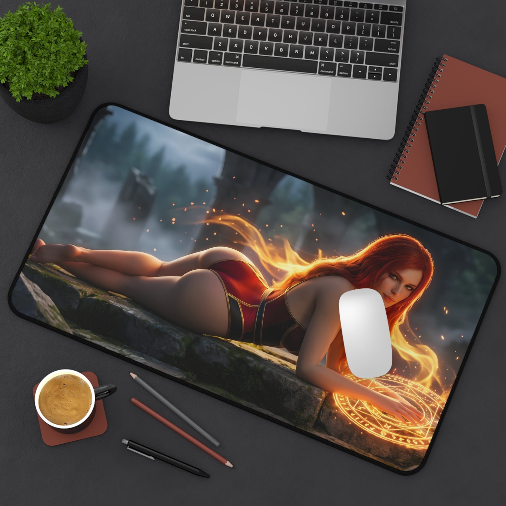 Triss Merigold Mouse Pad – Fantasy Game Gaming Mouse Pad, Stylish Gamer Desk Decor featuring fantasy artwork, smooth tracking, and durable stitched edges