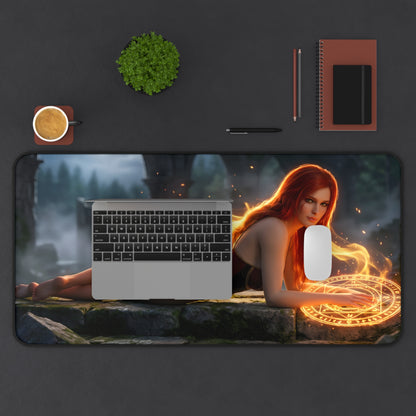 Triss Merigold Mouse Pad – Fantasy Game Gaming Mouse Pad, Stylish Gamer Desk Decor with red-haired mage artwork, smooth tracking and stitched edges