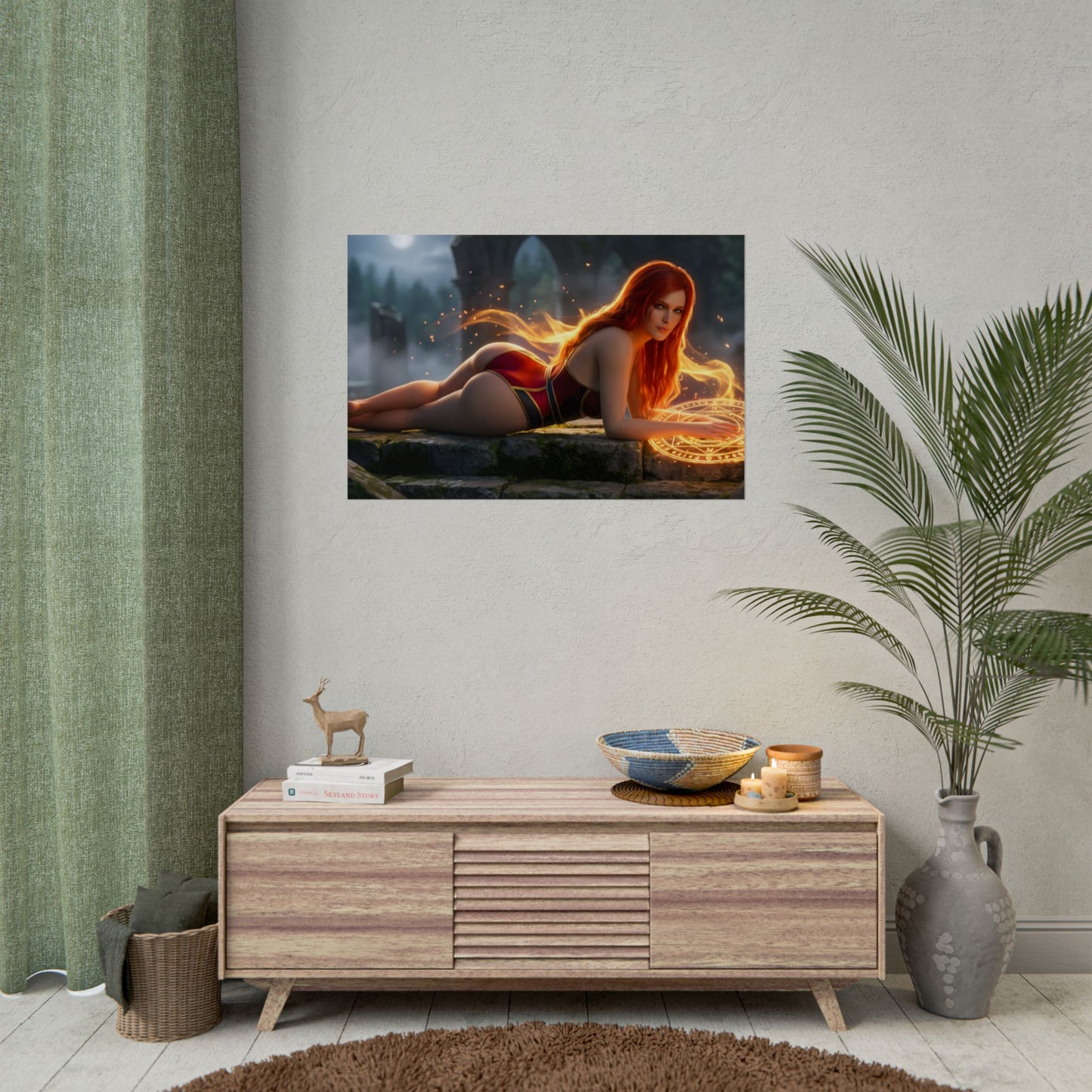 Triss Merigold Poster – Witcher Wall Art Print, Fantasy Decor