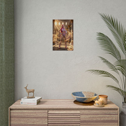 Uta Poster / Uta Wall Art / Uta Art Print / One Piece Poster - vibrant Uta poster with glowing musical energy and dramatic lighting