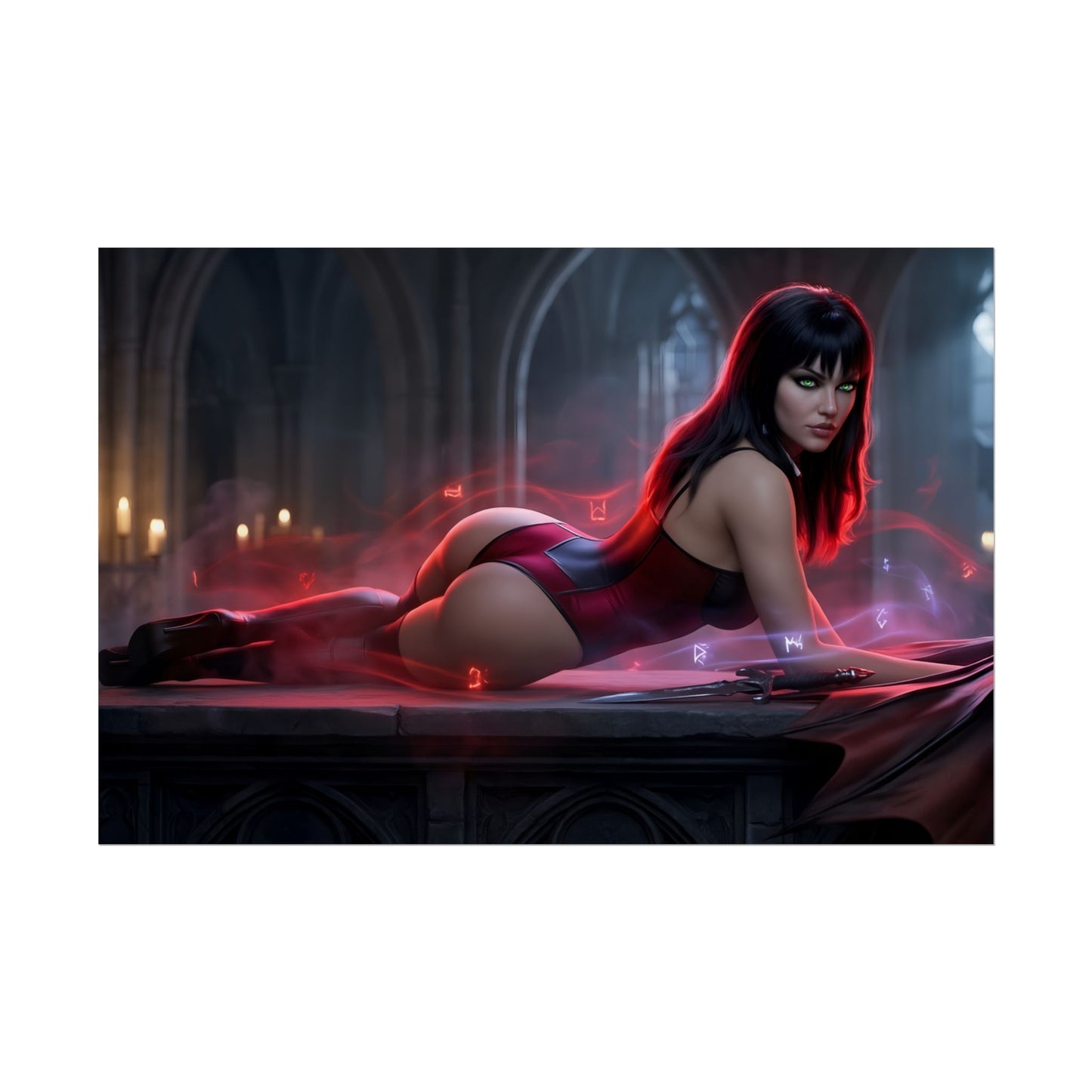 Vampirella Poster – Dark Fantasy Wall Art Print, Comic Decor
