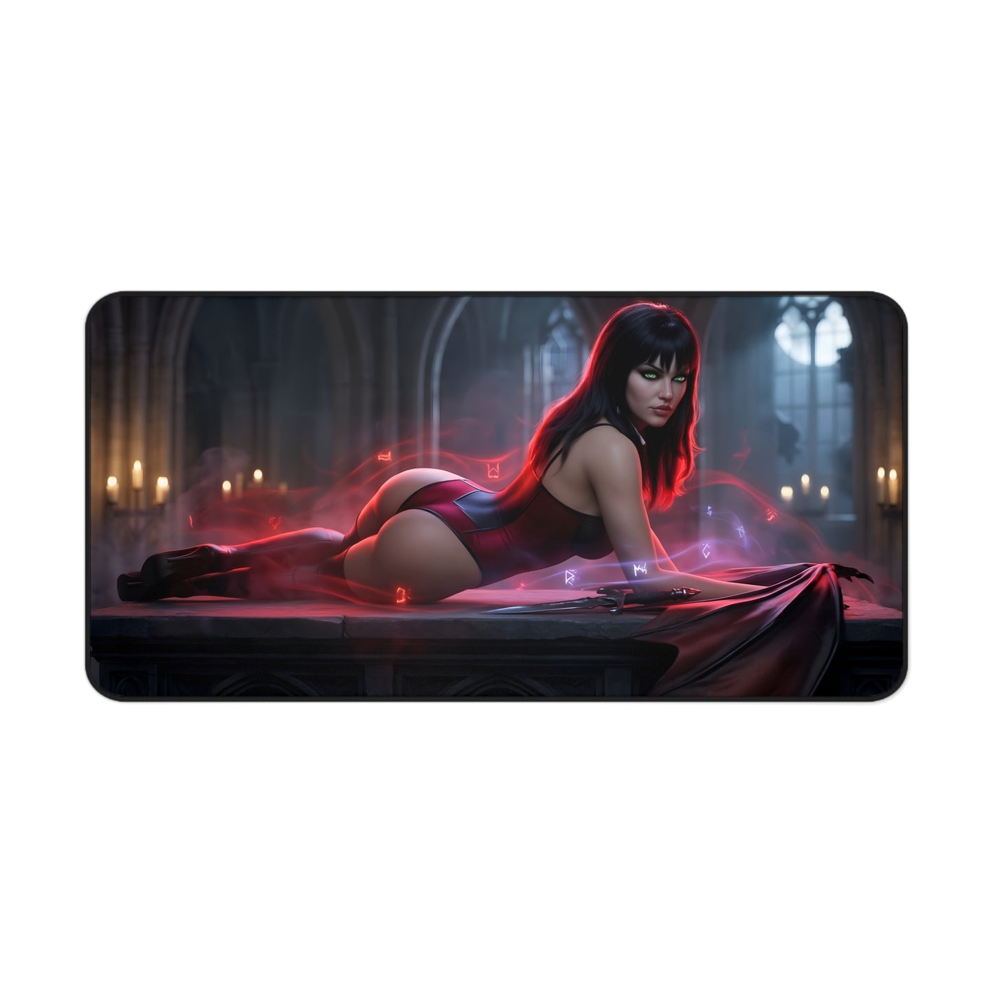 Vampirella Mouse Pad – Horror Fantasy Gaming Mouse Pad, Stylish Gamer Desk Decor featuring dark Vampirella artwork on premium gaming pad